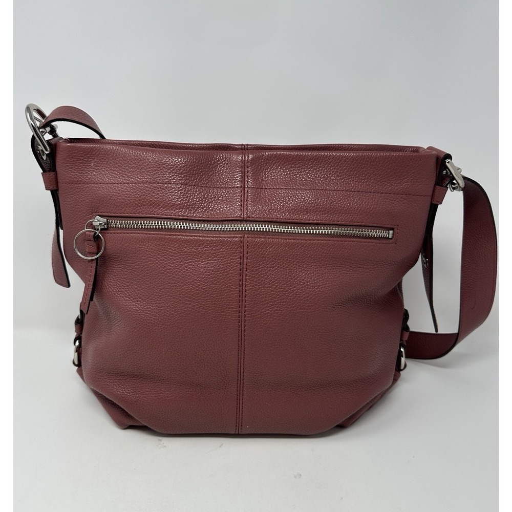 Coach Pebbled Leather Crossbody in Wine - Picture 3 of 16